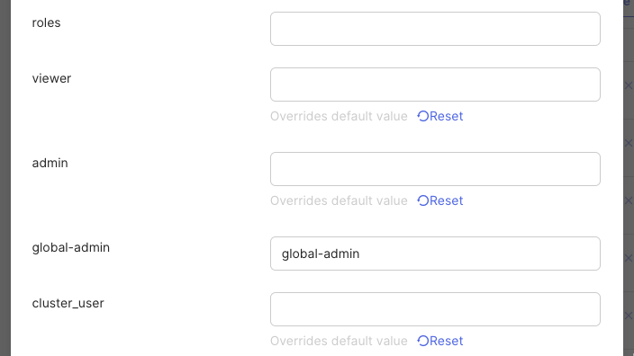 Okta Application assignment showing the global-admin role attribute set to value "global-admin"